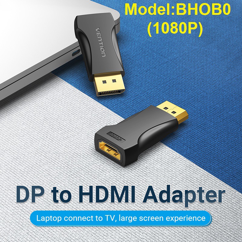 Đầu chuyển DP male ra HDMI female Vention HBPB0 (4K) / HBOB0 (1080P)