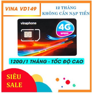SIM VD149 12T- 4gb/ngày - 1440GB ( Miễn Phí Data ) và Gọi Miễn Phí và nhắn tin Miễn Phí - Bảo Hành 12 Tháng