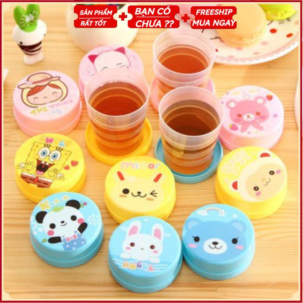 Cốc Nhựa xếp/gấp gọn Ngộ Nghĩnh Siêu Gọn - Ly nhựa gấp gọn tiện dụng (SP000445 - #cocnhua)