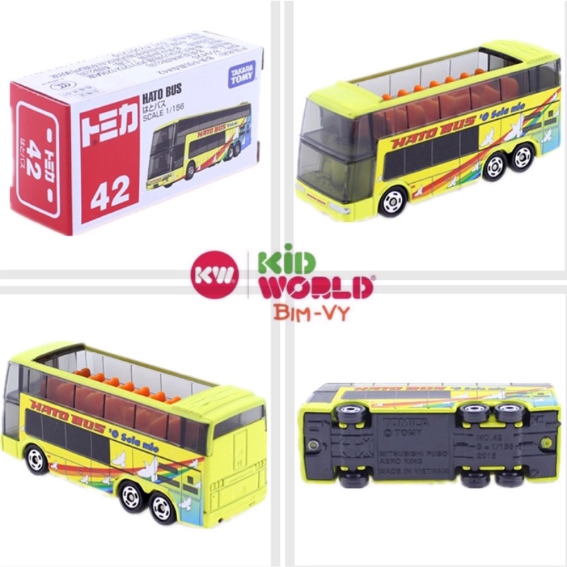 Xe mô hình Tomica Box Hato Bus Mitsubishi Fuso Aero King. MS: 861. Tỷ lệ 1:156.