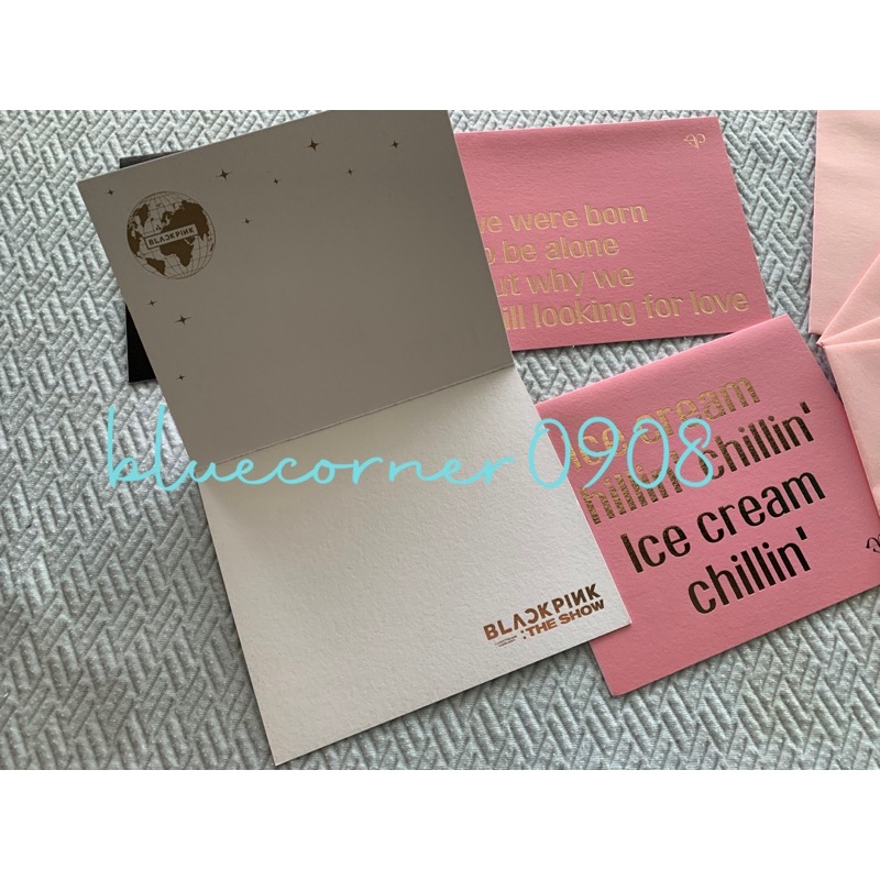 [ OFFICAL ] Set 4 thiệp BLACKPINK Jennie Rose Jisoo Lisa card BLACKPINK chính hãng