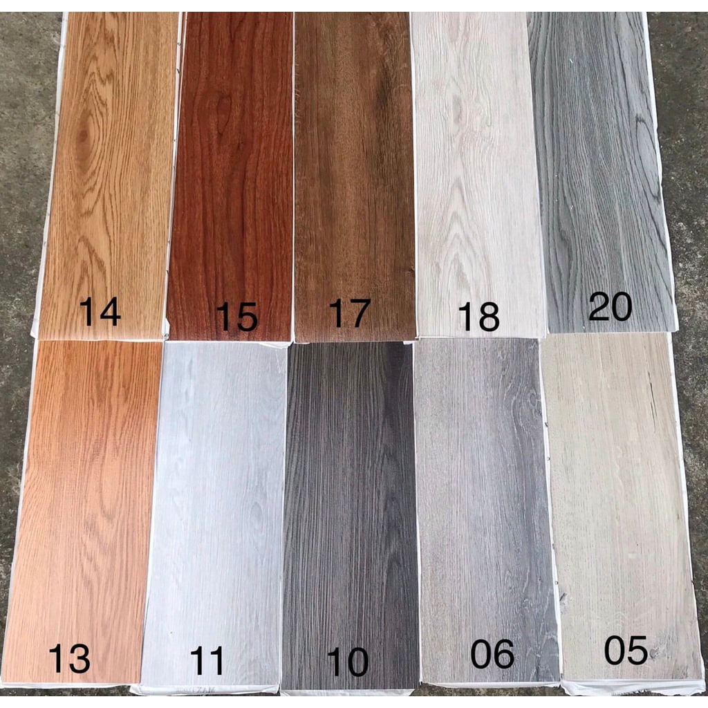 Tấm sàn nhựa có keo sẵn dày 2mm dài 91,4cm rộng 15,2cm. Nhựa PVC nguyên sinh.