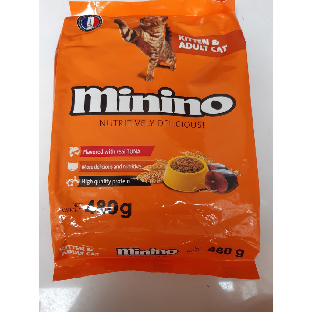 Thức Ăn Cho Mèo, Hạt Cho Mèo, Hạt_Minino 480g