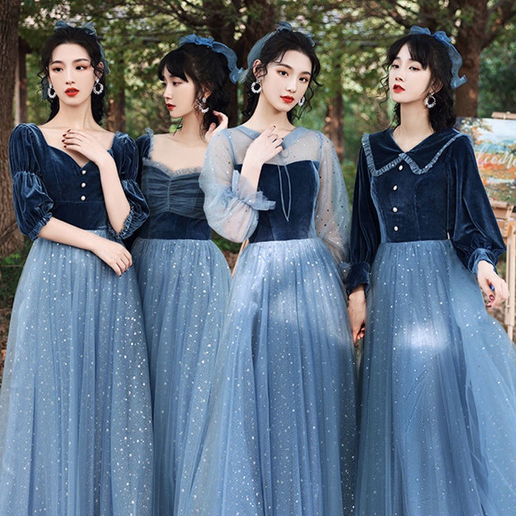 Đầm phù dâu phong cách mới thời trang thu đông cho nữ