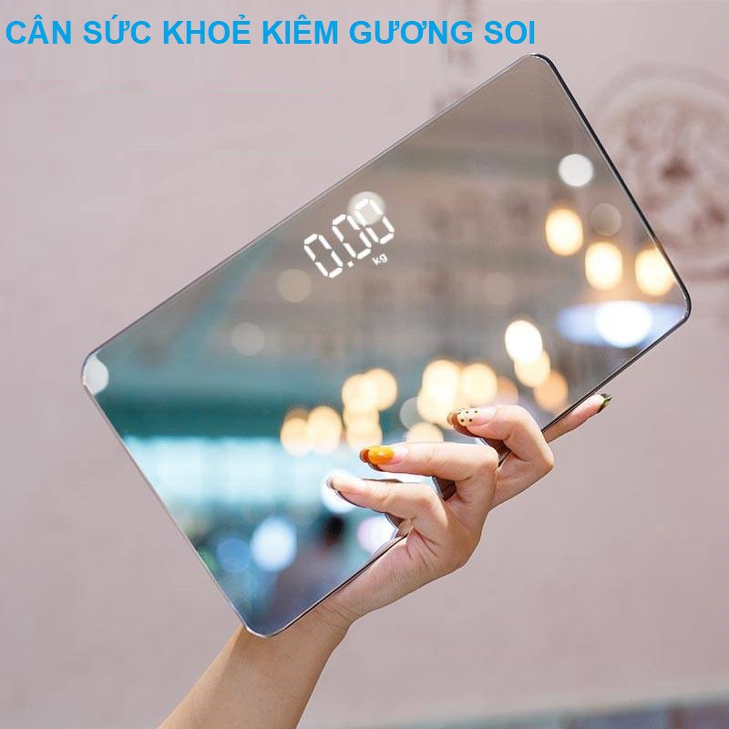 Cân Điện Tử, Cân Sức Khỏe Kính Cường Lực Màn Hình LCD Độ Chính Xác Cao