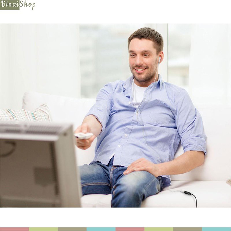 Transhine B1705 - Cáp Âm Thanh 2 Đầu 3.5 Mm 4 Vạch TRRS  Nối Dài Cho Micro Cài Áo, Tai Nghe