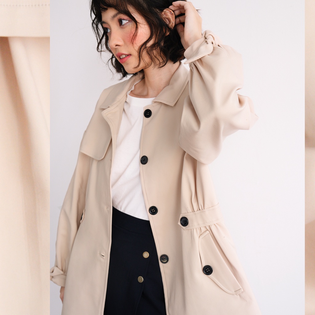 BLEUBIRD Áo khoác kaki Aubrey Trenchcoat