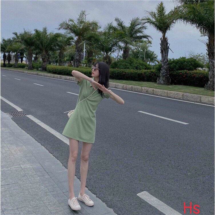 Đầm Nữ Polo Chất Borip Váy Nữ Ôm Dáng Ngắn Cộc Tay 5 Màu