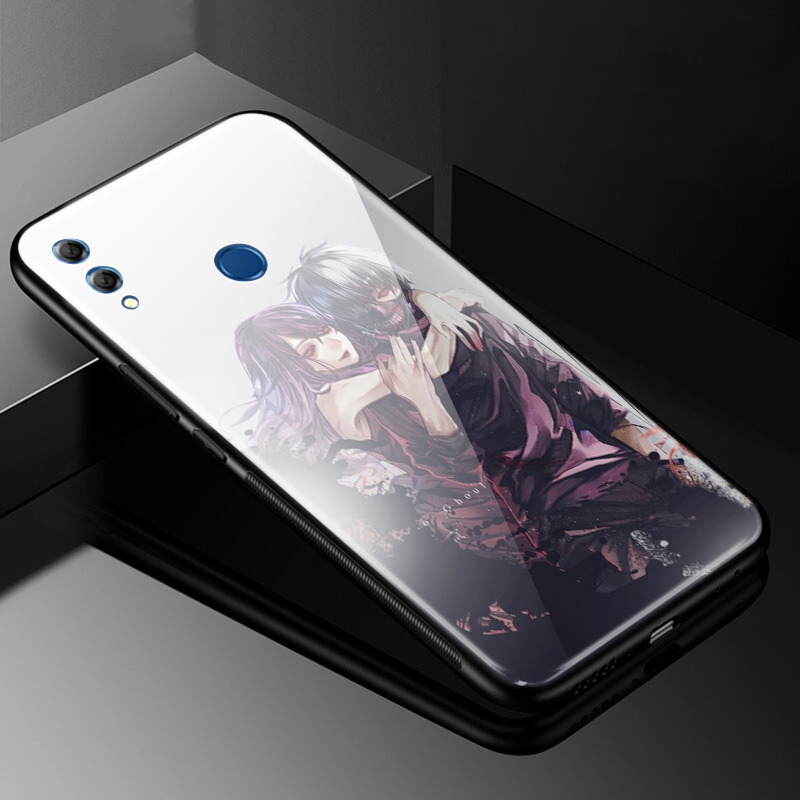 Ốp Điện Thoại Kính Cường Lực Cạnh Mềm In Hình Tokyo Ghoul Vc80 Cho Huawei Honor Y6 Y9 Mate 20 8x 9 10 Lite Pro 2018