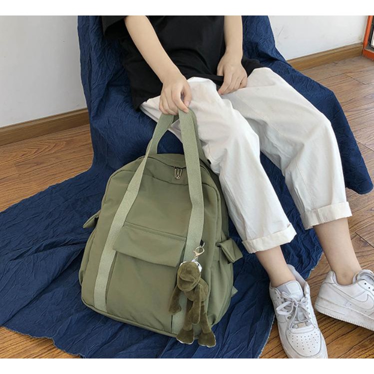 Túi vải cỡ lớn đa năng phong cách Basic cực xinh - Balo đi học, đi làm cỡ lớn đẹp độc rẻ
