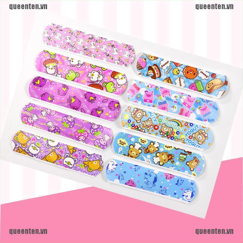 [Hàng mới về] Bộ 120 băng cá nhân thoáng khí chống thấm nước họa tiết hoạt hình xinh xắn