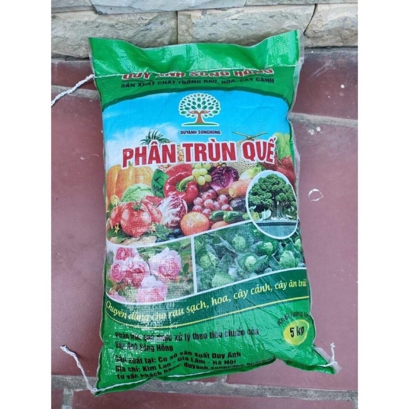 phân trùn quế Duy Anh 5kg trộn đất trồng rau