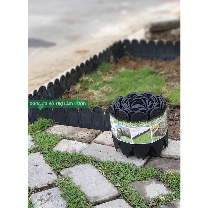 Hàng rào nhựa sân vườn dài 3 met cao 15cm, hàng rào viền vườn trồng rau