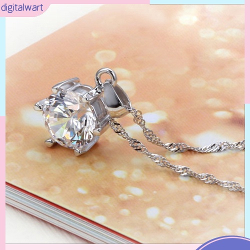 Bộ trang sức nữ gồm dây chuyền và hoa tai đính đá sang trọng