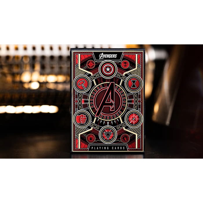 Bài Mỹ ảo thuật bicycle USA cao cấp : Avengers: Red Edition Playing Cards by theory11