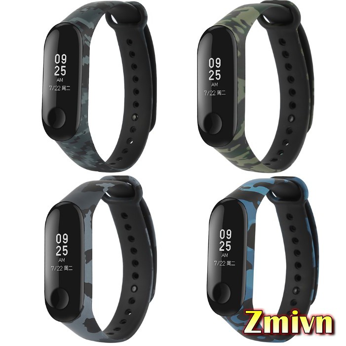 Dây thay thế silicon Miband 3 - họa tiết rằn ri lính