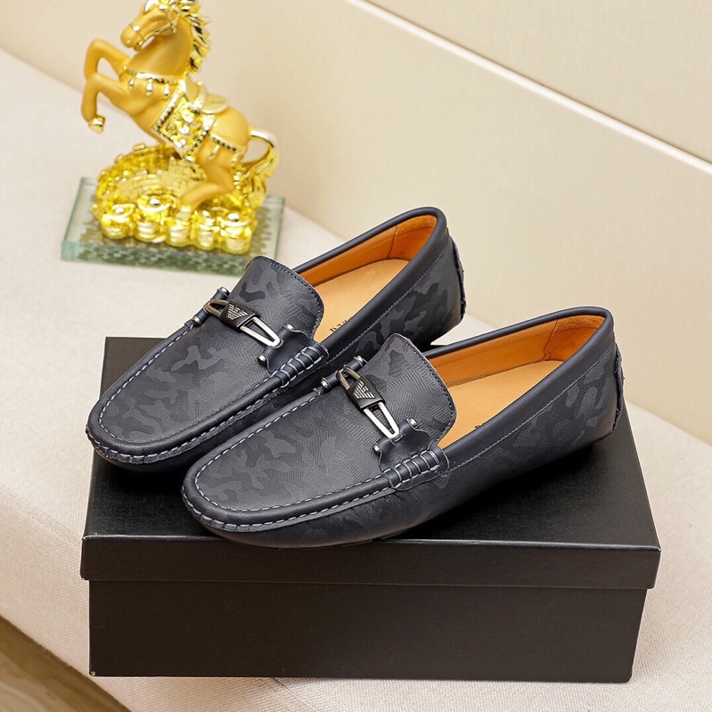 giày lười nam da cao cấp hoạ tiết mới thời trang cá tính armani