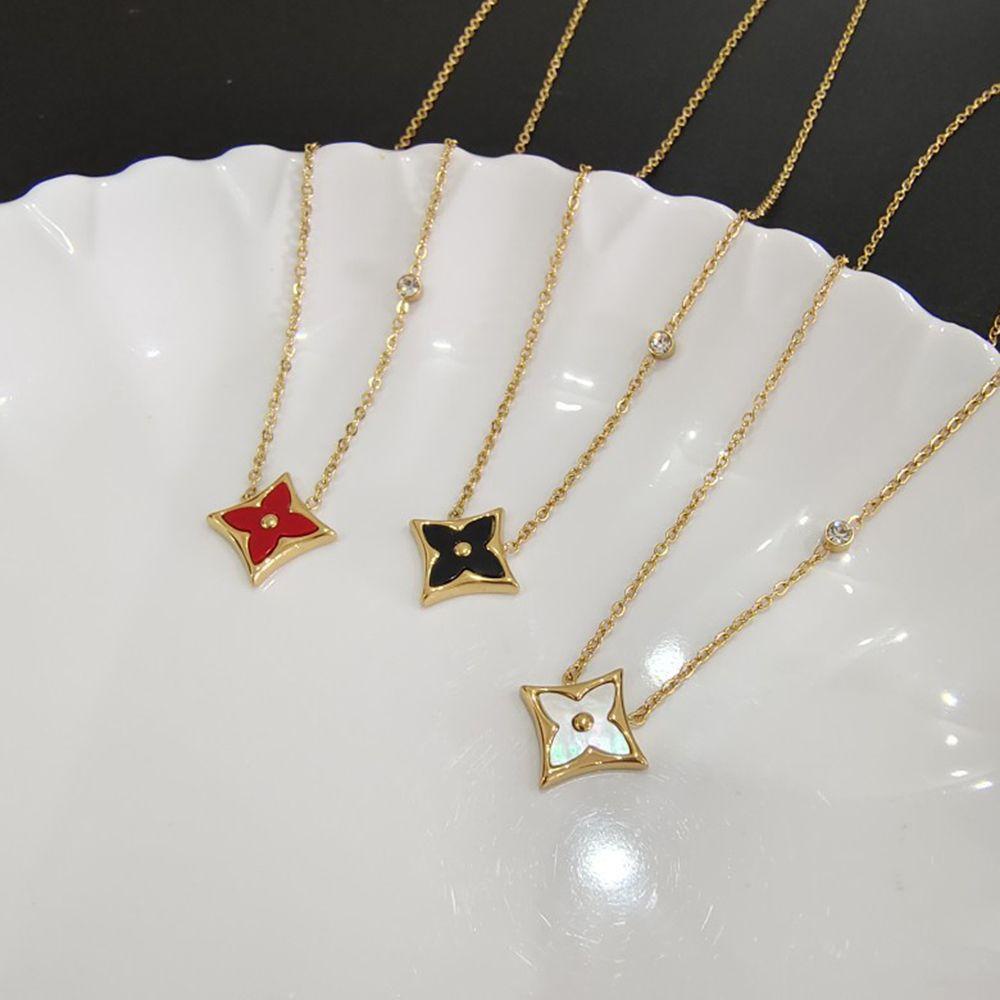 Vòng cổ Choker Mặt Cỏ Ba Lá Đính Vỏ Sò Đơn Giản Thời Trang Dự Tiệc Cho Nữ