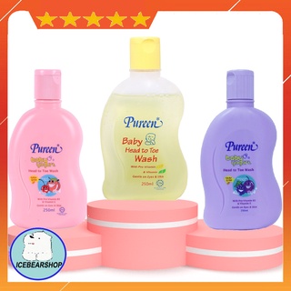 Sữa tắm gội toàn thân 2 trong 1 Pureen 250ml, không Paraben an toàn cho trẻ, mùi thơm dễ chịu