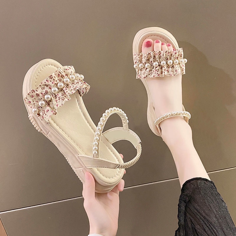 Giày Sandal Đế Dày Thời Trang Đi Biển Cho Nữ
