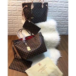 Set túi Neverfull kèm ví chất đẹp