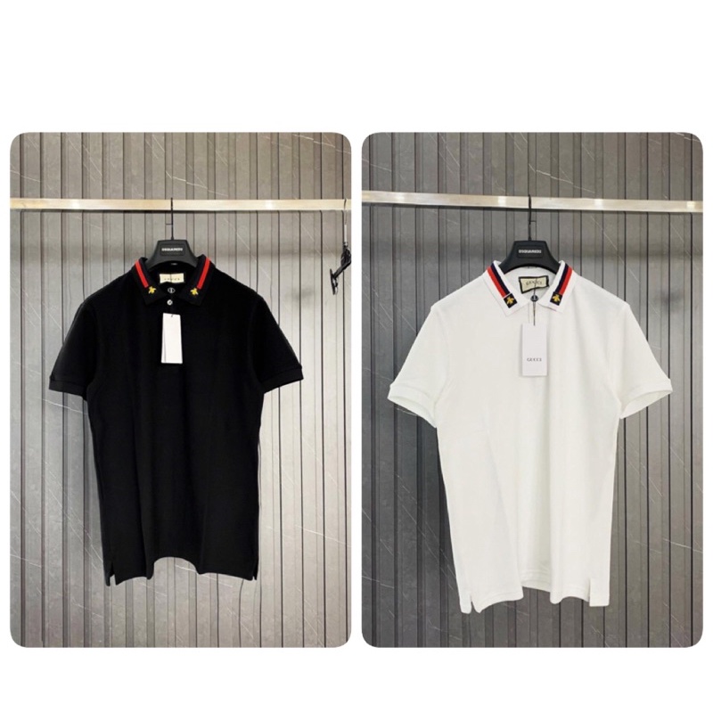 Áo Polo GC Nam Thêu Ong Siêu Đẹp - Áo Cổ Bẻ GC Thêu Hoạ Tiết Cổ Cực Chất