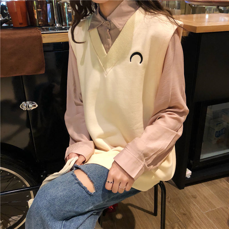 Áo gile bằng vải lông nhung thời trang cho nữ sinh