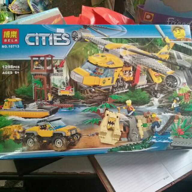 Lego city 10713. 1298 khối. Thám hiểm rừng xanh bộ to.