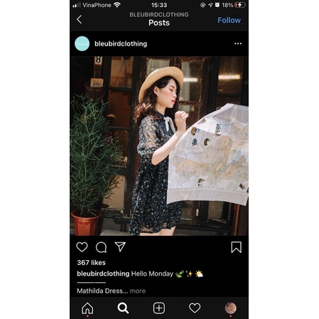 Váy mathilda bleubird size S