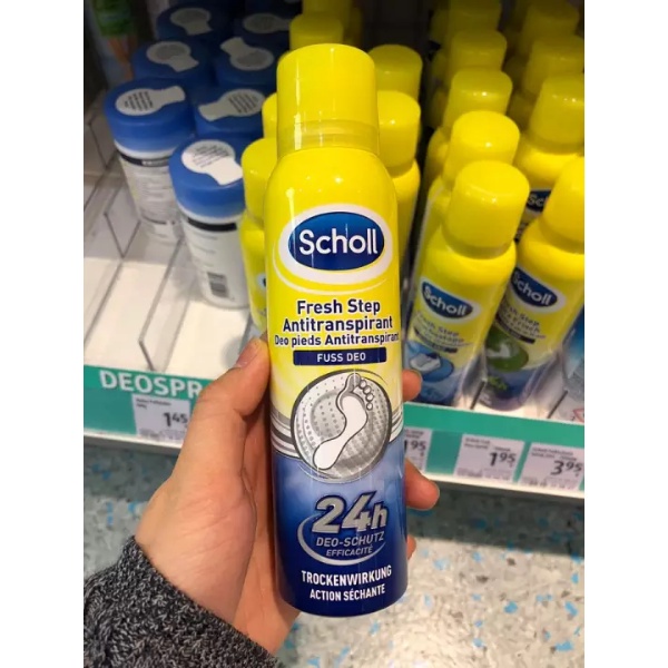 Xịt Khử Mùi Giày Và Chân Scholl Fuss Đức Nội Địa 150ml