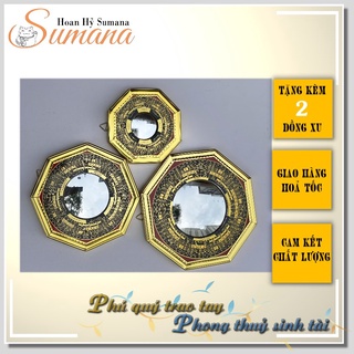 Gương bát quái La Bàn Kính lồi treo cửa trấn trạch - Hoan Hỷ Sumana
