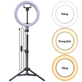 ĐÈN LIVESTREAM LED RING - 3 MÀU - ÁNH SÁNG CHUYÊN NGHIỆP