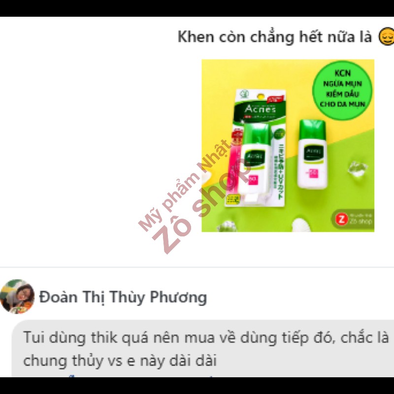 Kem chông nắng Acnes Nhật Bản cho da mụn, kiềm dầu - Acnes UV Tint Milk SPF50+ PA++ (30g)