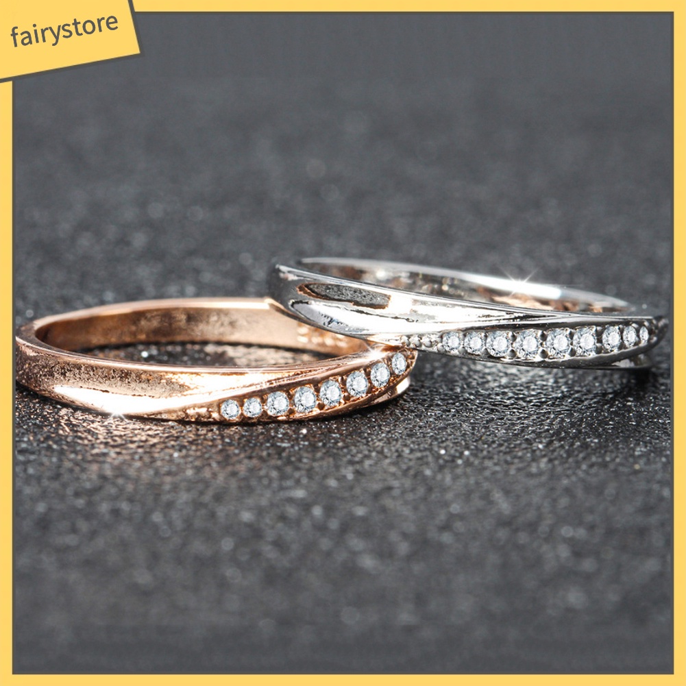 Nhẫn Đính Hôn Đính Đá Nhân Tạo Thời Trang Dành Cho Nữ