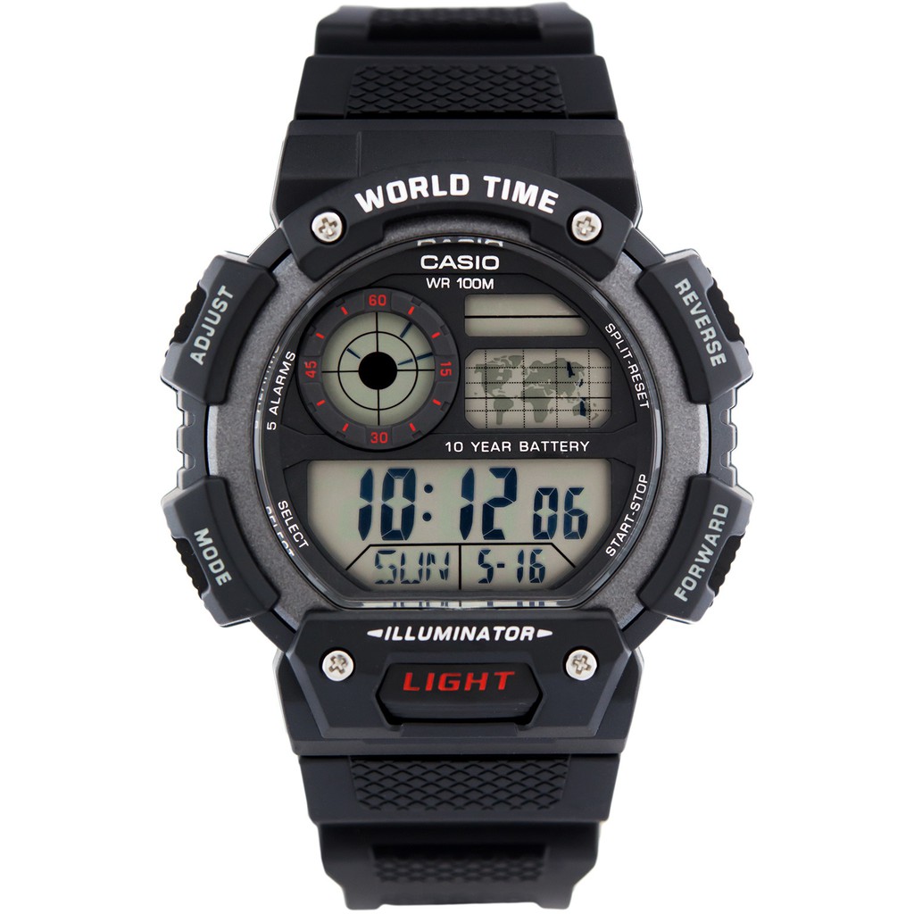 Đồng hồ nam dây nhựa Casio chính hãng Anh Khuê AE-1400WH-1AVDF (51mm)