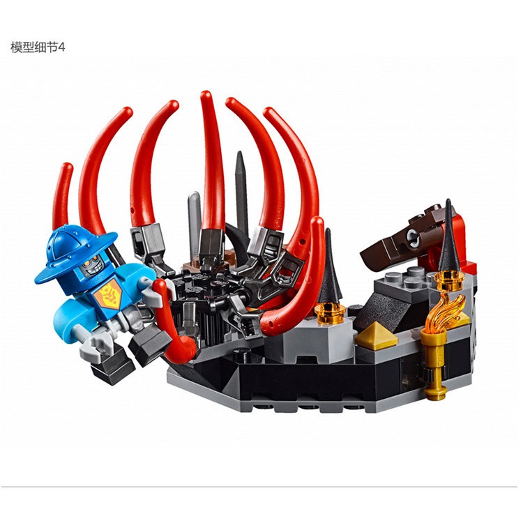 Đồ chơi lắp ráp xếp hình logo Nexo Knights hiệp sĩ đen mech robot robin khổng lồ Bela 10519