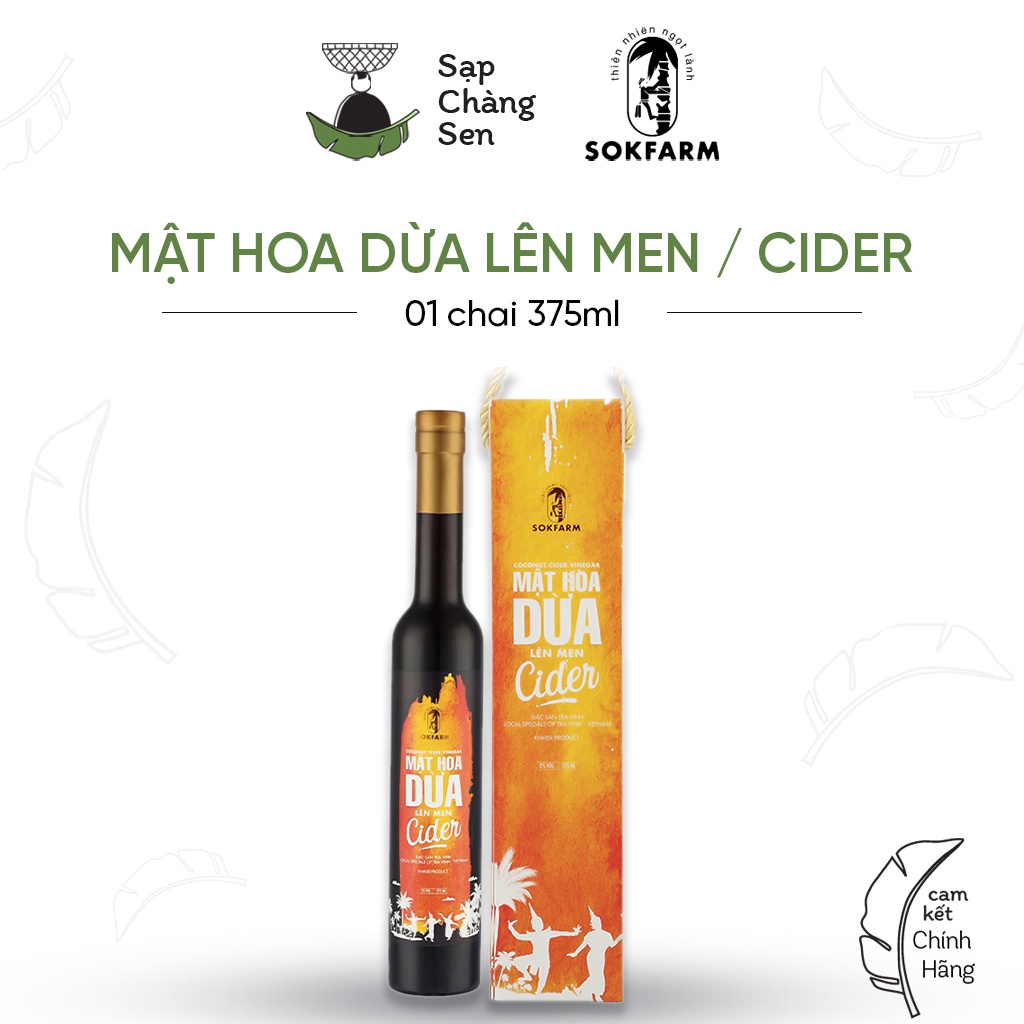 Mật hoa dừa lên men cider (Sokfarm) - 375ml