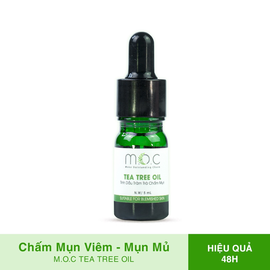 Tinh Dầu Tràm Trà Chấm Mụn Viêm M.O.C hiệu quả sau 48h