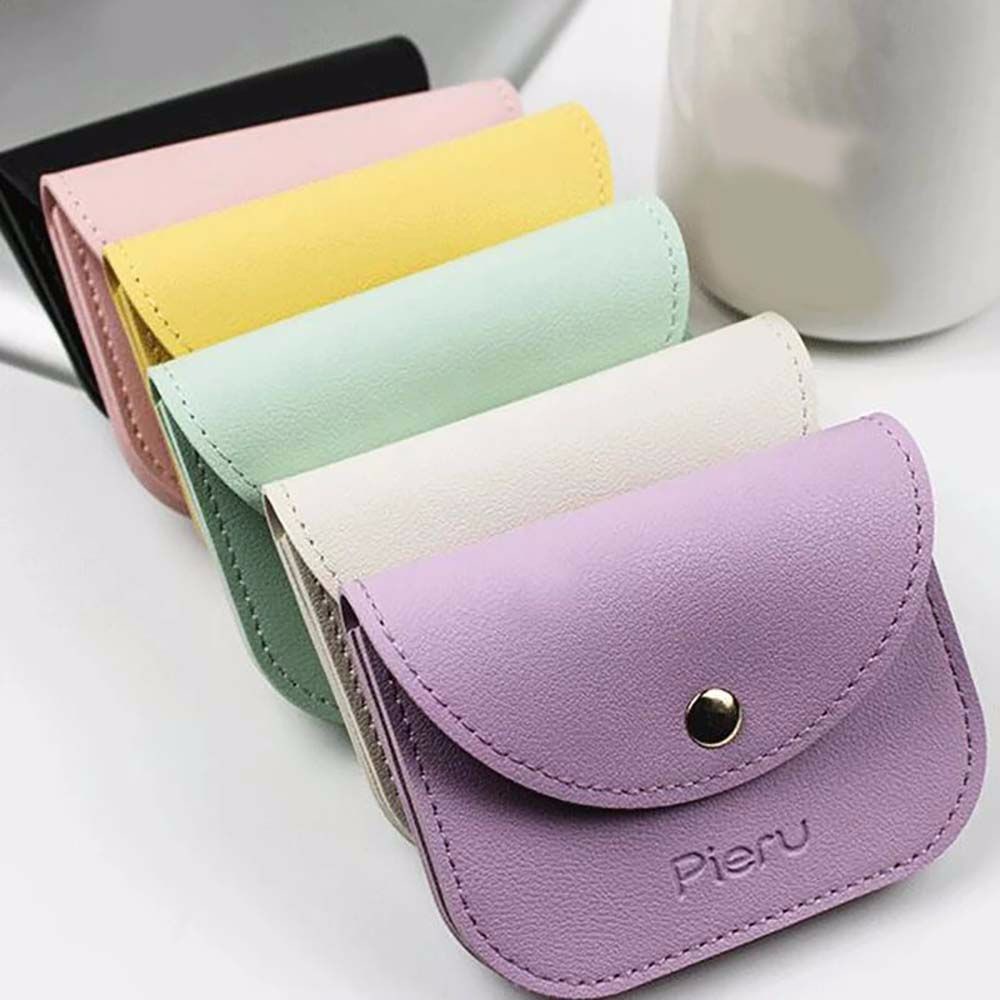 Set ví da mềm đựng tiền/thẻ/tai nghe/son môi/trang sức/chìa khóa cầm tay mini nhiều màu cho nam và nữ