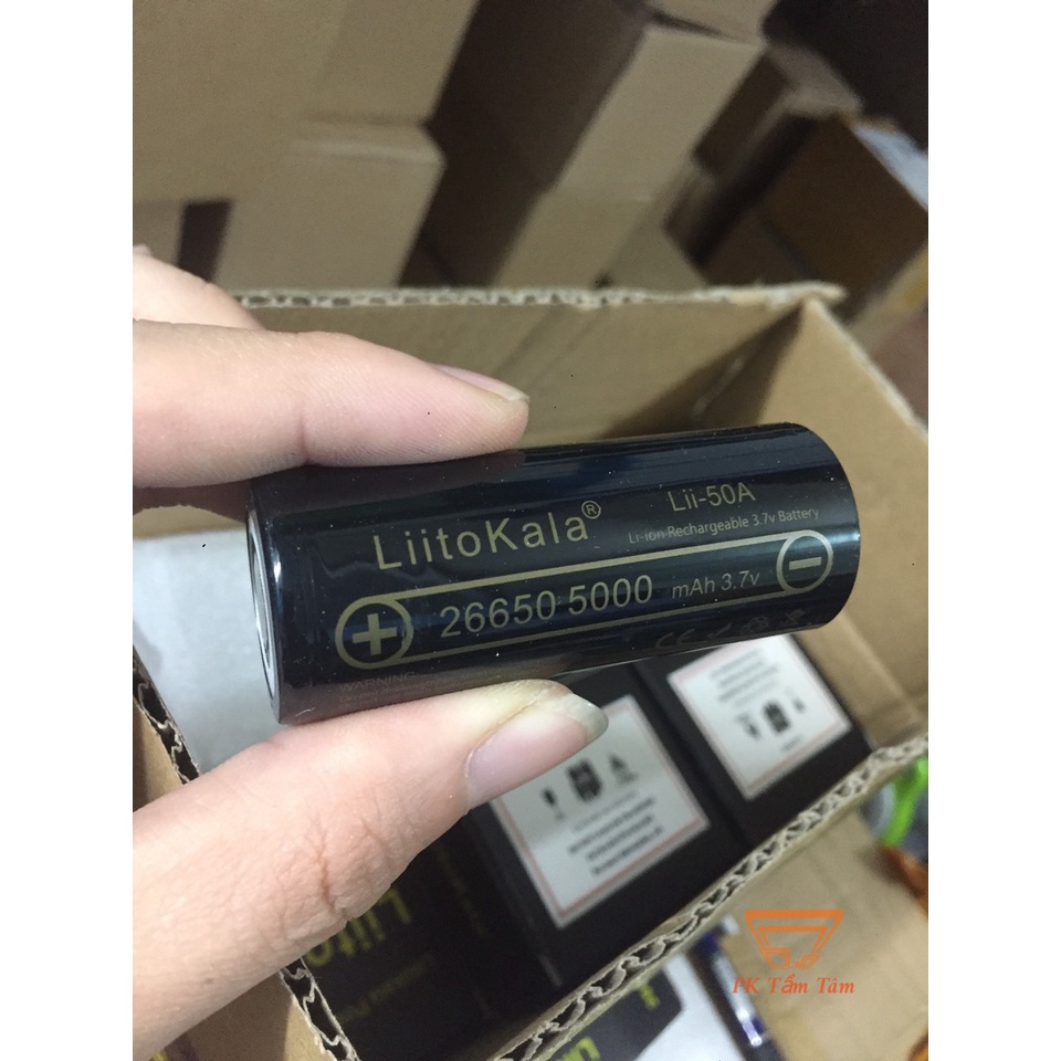Pin sạc Liitokala 26650 5000 mAh Lii-50A 3.7V Dung Lượng Cao Li-Ion cho đèn pin, sạc dự phòng...