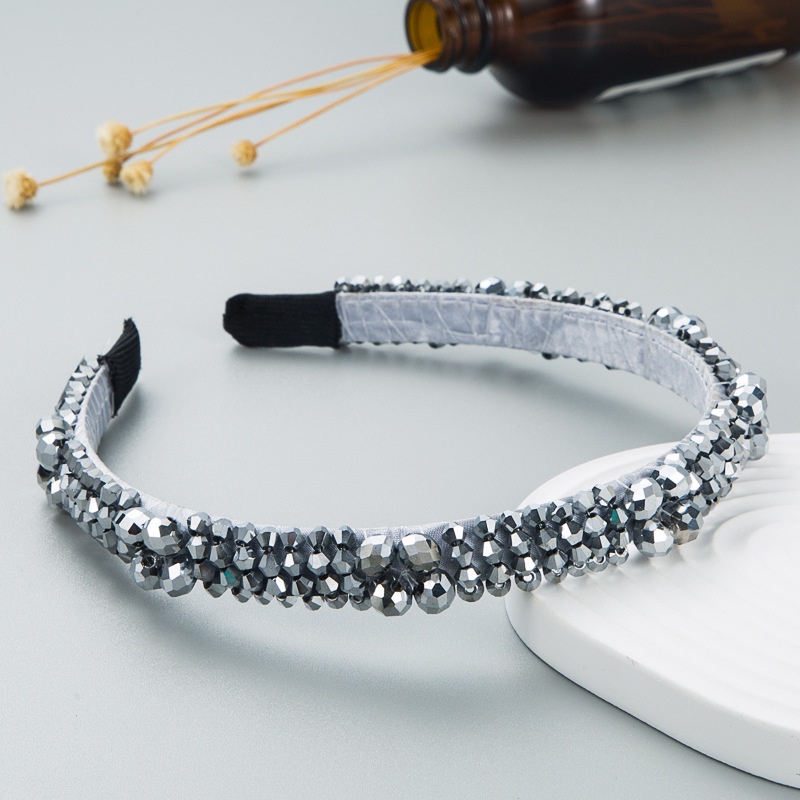 Băng Đô Cài Tóc Đính Hạt Pha Lê Lấp Lánh Đơn Giản Thời Trang Dành Cho Nữ