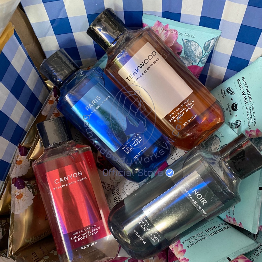 Shower Gel Nam 3 trong 1, Sữa tắm dầu gội đầu nam Bath And Bodyworks, mùi hương nam tính.