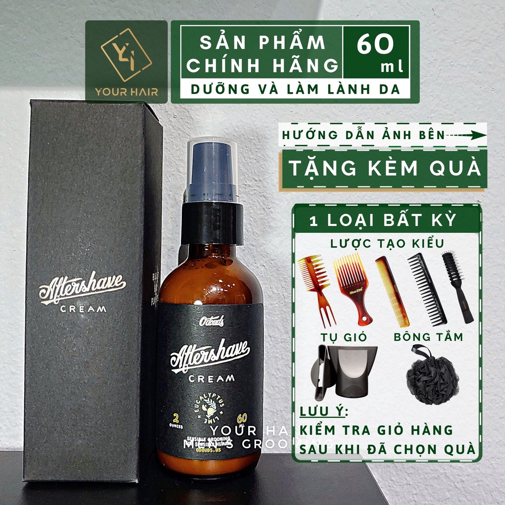 Kem dưỡng râu &amp; da sau cạo O'douds Aftershave Cream - 60ml | After shave