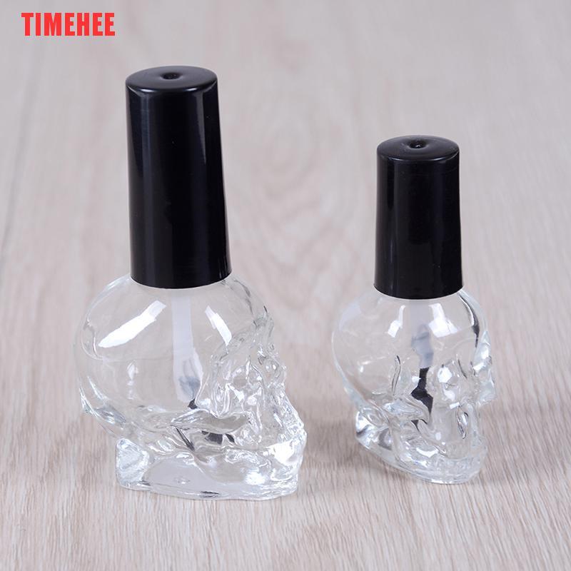 (Hàng Mới Về) Set 10 / 15ml Lọ Thủy Tinh Rỗng Đựng Sơn Móng Tay Kèm Đầu Cọ Tiện Dụng