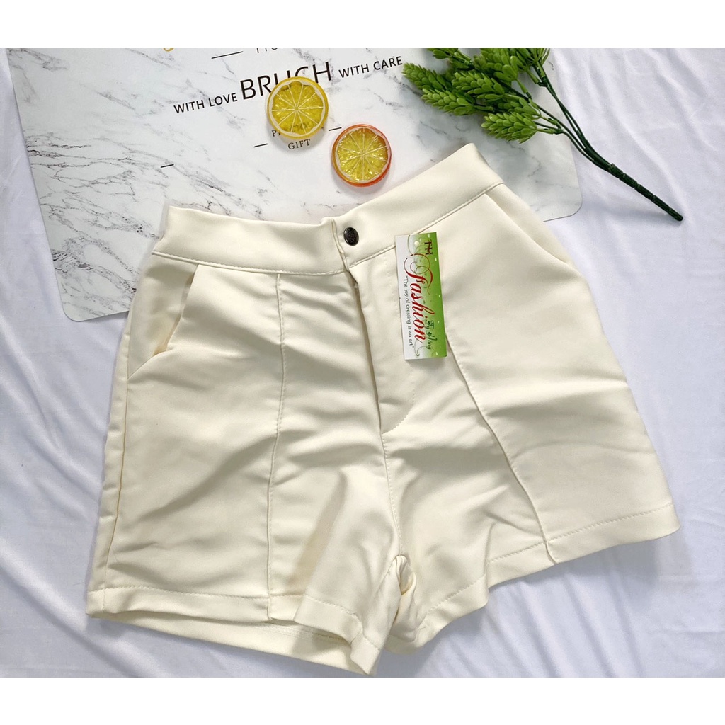 Quần đùi nữ từ 43-46kg - quần sọt short nữ vải kaki Lưng Cao - QU75