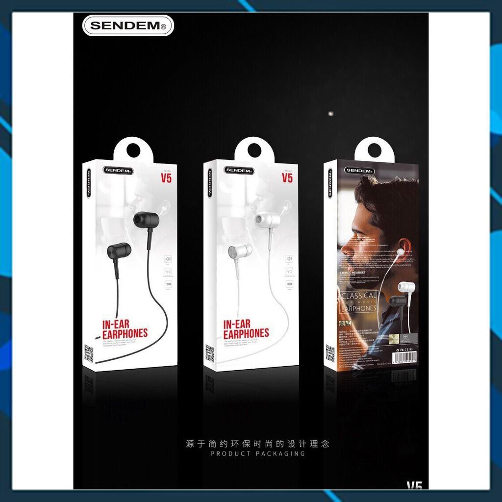 ⚡️Chính Hãng⚡️ Tai Nghe In-Ear Super Bass Sendem V5 -V6-V7  Chính Hãng - Thể Thao - Hàng đóng hộp - Dễ bán -  Nghe Hay