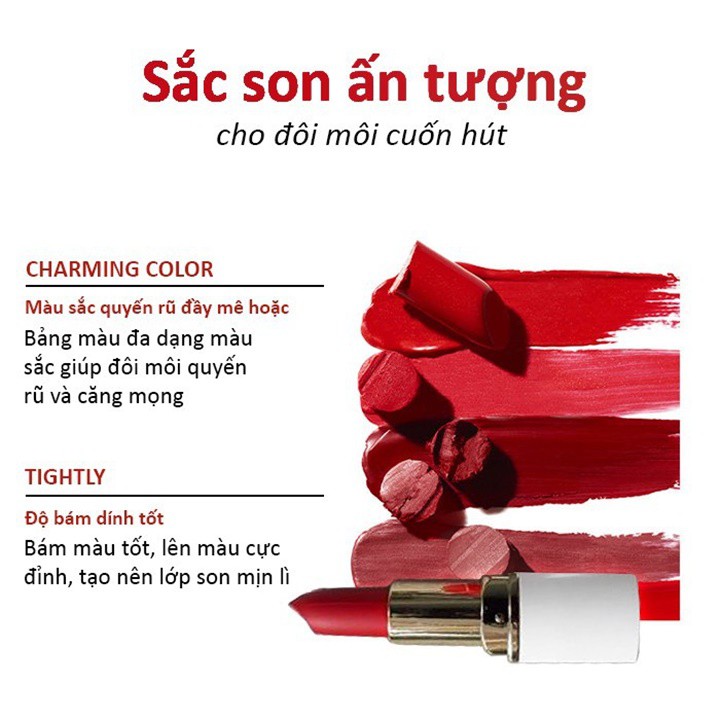 Son lì mềm mượt lâu trôi Miss Rose - PN080