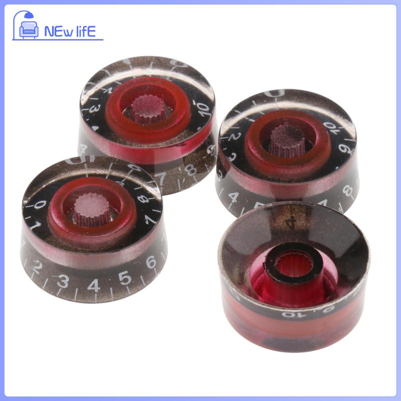 4 Piece Resin Guitar Tone & Volume Control Knobs Replace Your Guitar Old or Broken Parts