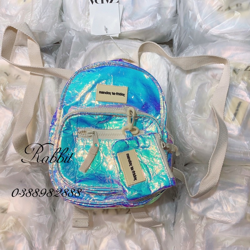 Ba lô kèm túi Zara màu pastel