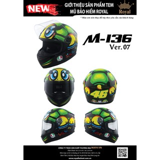 Nón bảo hiểm rùa Royal M136